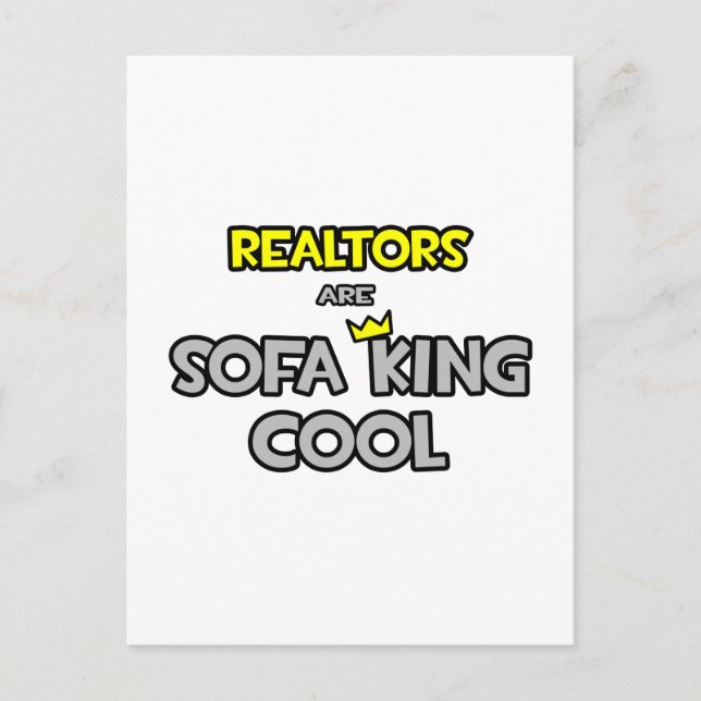Realtors är Soffa Kung Coola Vykort (Framsida)