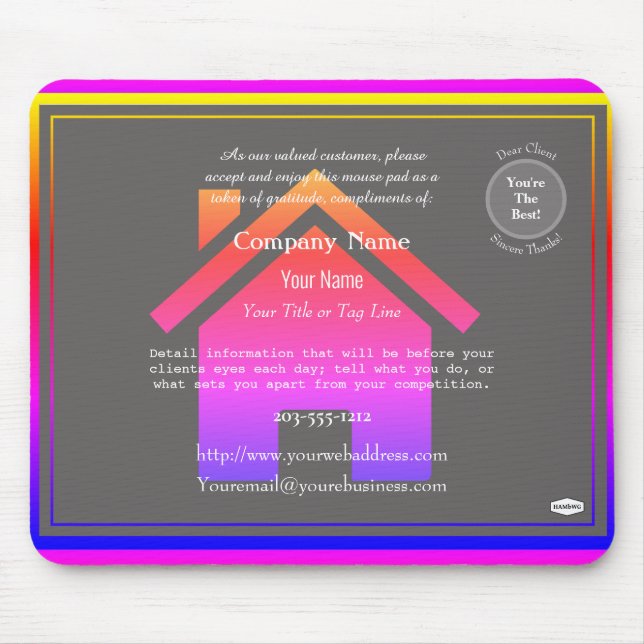 Realtors kampanjstyrd mus - HAMbyWG Musmatta (Framsidan)