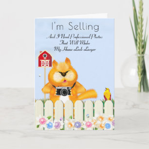 Realtorstips för fågel- och kattfoto Nytt hem Kort