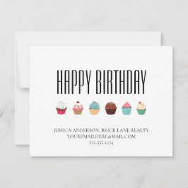 Realty Business Cupkaka Grattis på födelsedagen Kort