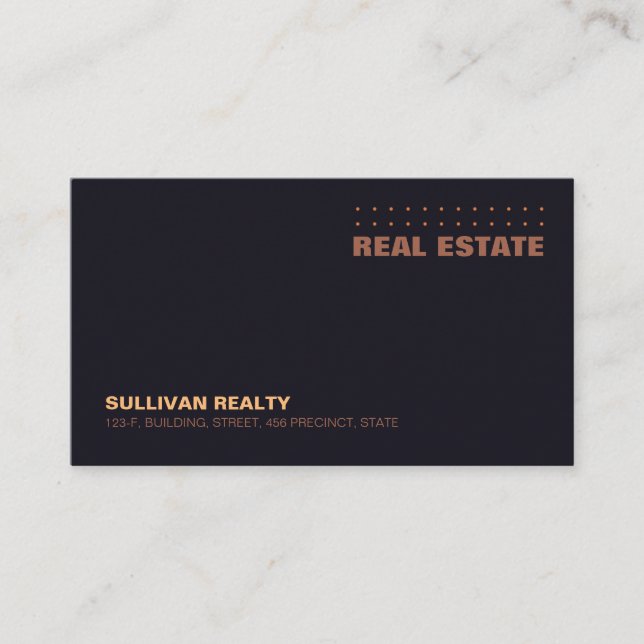 Realty Egendom Affärskort i Gods Realty Agent Visitkort (Framsida)