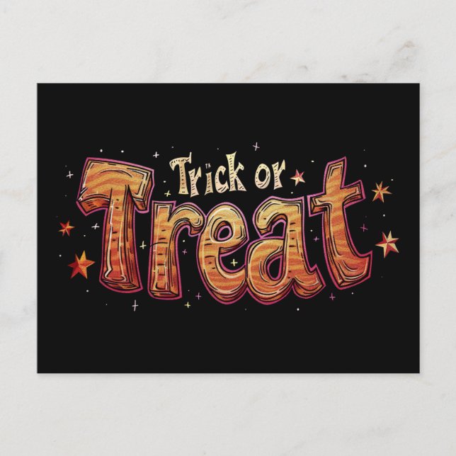 Realty Halloween Bus eller godis-reklam Helg Vykort (Framsida)