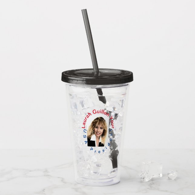 #REALUSAPRESIDENTLAURAHGUILLEN TAKE AWAY MUGG (Framsida Ice)