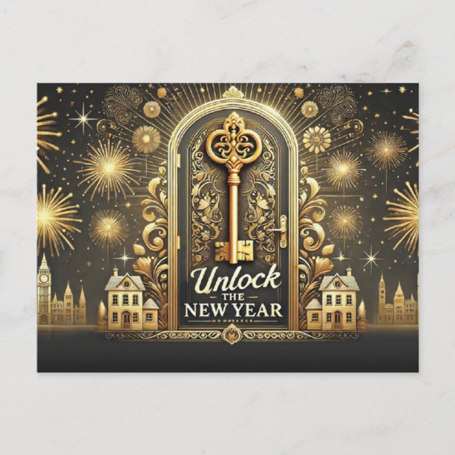 Realvykort för Gods - nya år Helg Vykort (Framsida)