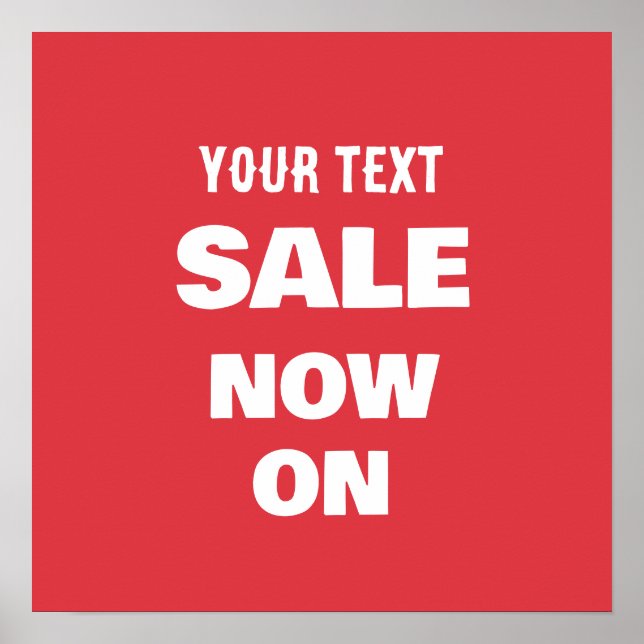 "REAN FÖR T-Shirt – Röd Vit anpassad Promo" Poster (Framsidan)