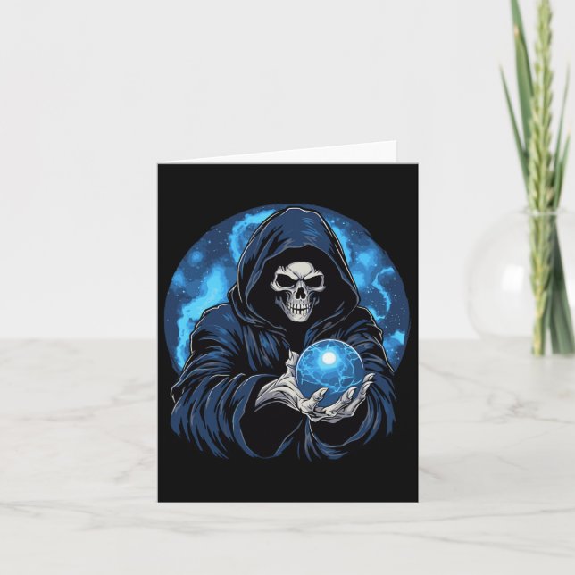 Reaper Death Skeleton Halloween Kort (Framsida)