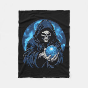Reaper Död Skelett Halloween Fleecefilt