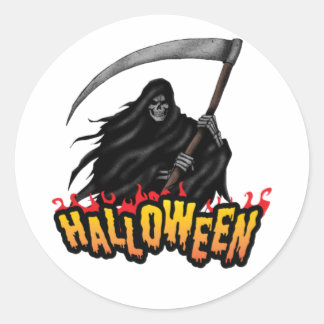 Reaper Halloween Scary Runt Klistermärke
