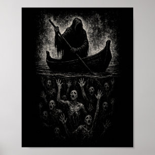 Reaper Horror Goth Charon Hades Underworld Mytholo Poster