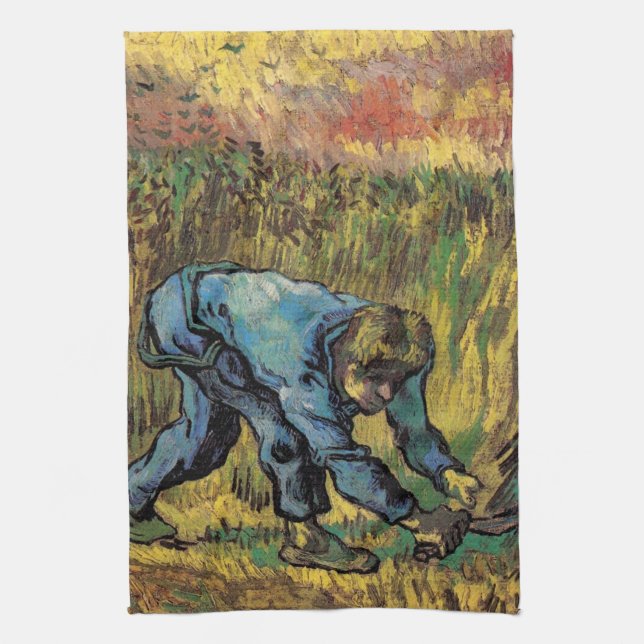 Reaper with Sickle by Vincent van Gogh Kökshandduk (Vertikal)