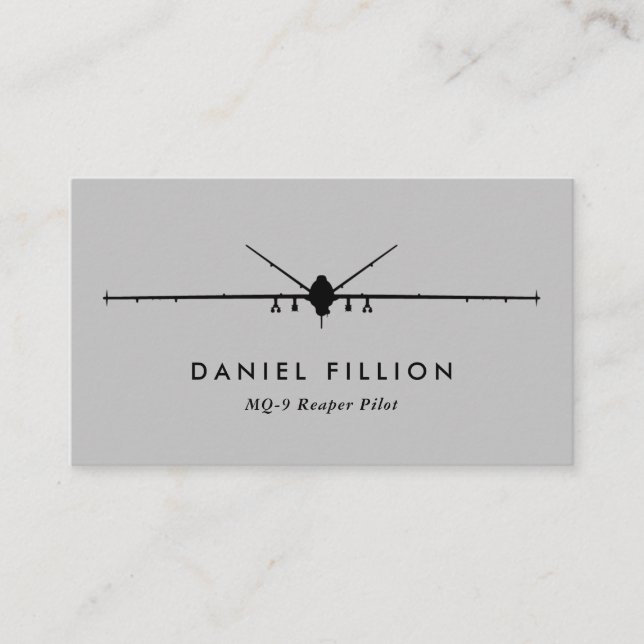 Reaperen som MQ-9 är pilot- med skvadronen, lappar Visitkort (Framsida)