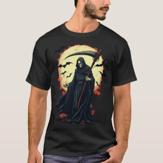 Reaper's Harvest Måne: Embrace the Mörk Natt T Shirt