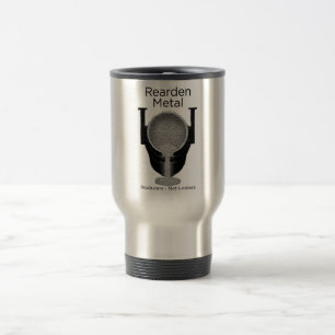 Rearden metall reser kaffemuggen, den ryckte på resemugg