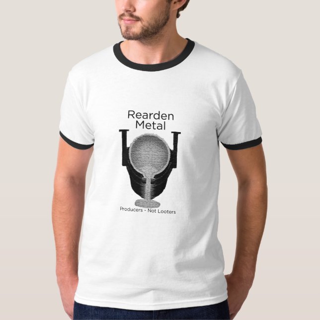 Rearden metallskjorta, ryckt på axlarna kartbok t-shirt (Framsida)