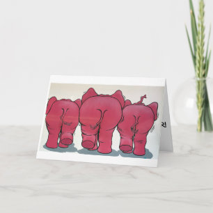 REARENSER FÖR ELEFANTER=50 BIRTHDAY HUMOR KORT
