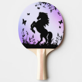 Rearing Black Stallion Pingisracket