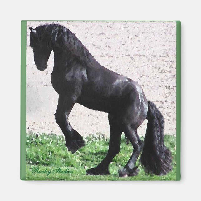 Rearing Friesian magnet (Framsidan)