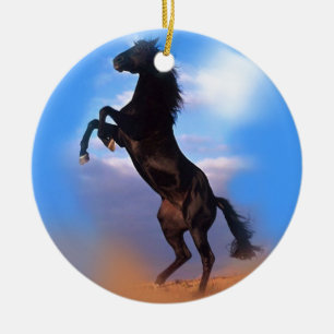 Rearing Horse Julgransprydnad Keramik