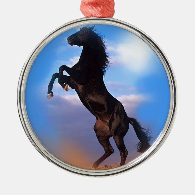 Rearing Horse Julgransprydnad Metall (Framsidan)