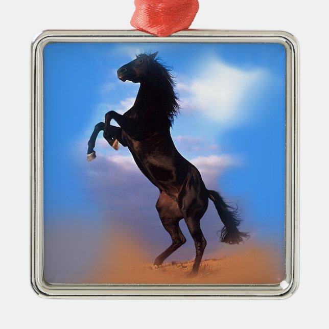 Rearing Horse Julgransprydnad Metall (Framsidan)