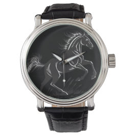 Rearing Horse Silhouette Watch Armbandsur