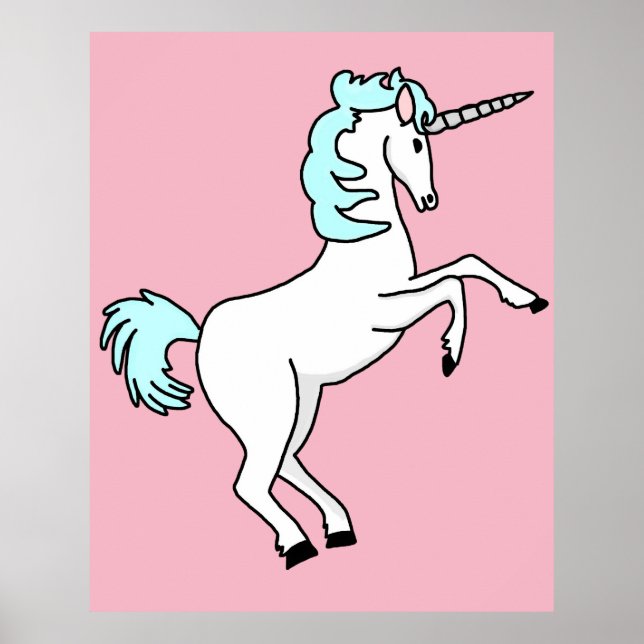 Rearing unicorn poster (Framsidan)
