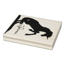 Rearing Unicorn Silhouette (hjärta)