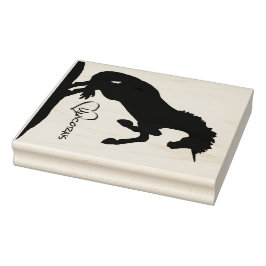 Rearing Unicorn Silhouette (hjärta) Stämpel