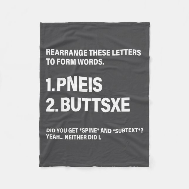 Rearrange These Letters To Form Words  Fleecefilt (Framsidan)