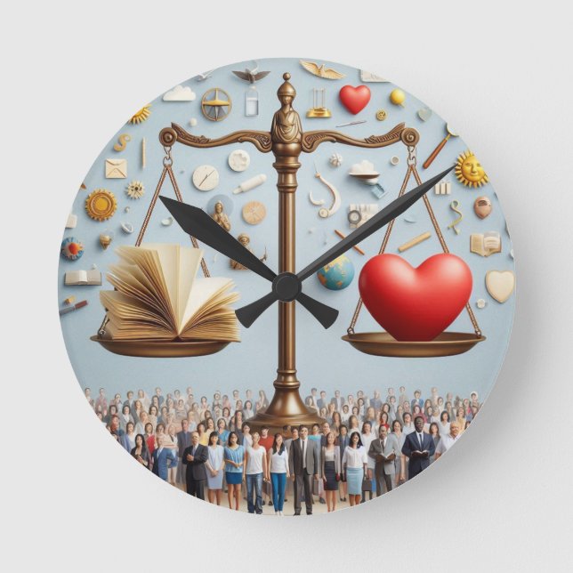 Reason and Emotion Wall Clock Rund Klocka (Framsida)