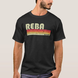 REBA Gift Namn Personlig Retro Vintage 80 s 90-tal T Shirt