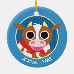 Reba kon julgransprydnad keramik