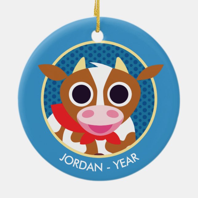 Reba kon julgransprydnad keramik (Baksidan)