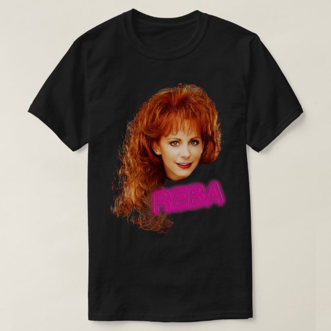Reba NeonStyle 80s Fläkt-design T Shirt (Design framsida)