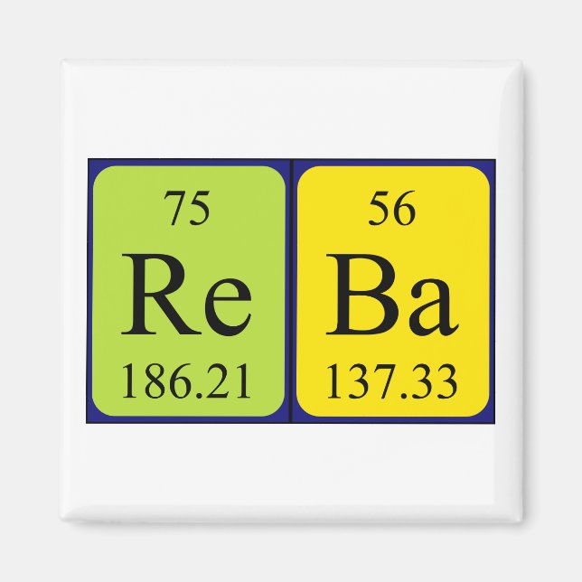 Reba Periodisk magnet bord namn (Framsidan)