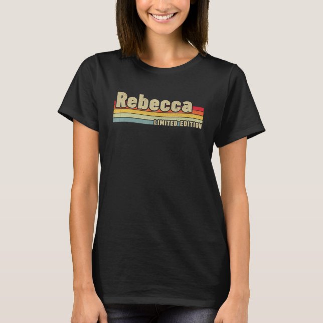 Rebecca Gift Namn Personlig Birthday Funny Chri T Shirt (Framsida)