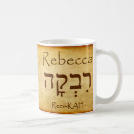 REBECCA Hebrew Namn Mugg