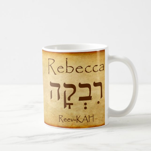 REBECCA Hebrew Namn Mugg (Höger)