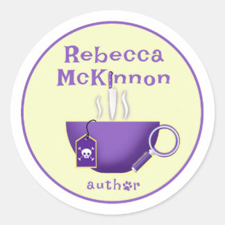 Rebecca McKinnon Myasty Author Logotyp Stickers Runt Klistermärke