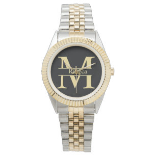 Rebecca Merlusca Oversized Two-Tone Bracelet Watch Armbandsur
