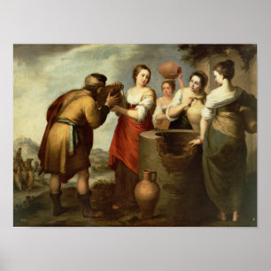 Rebecca och Eliezer på brunnen, c.1665 Poster