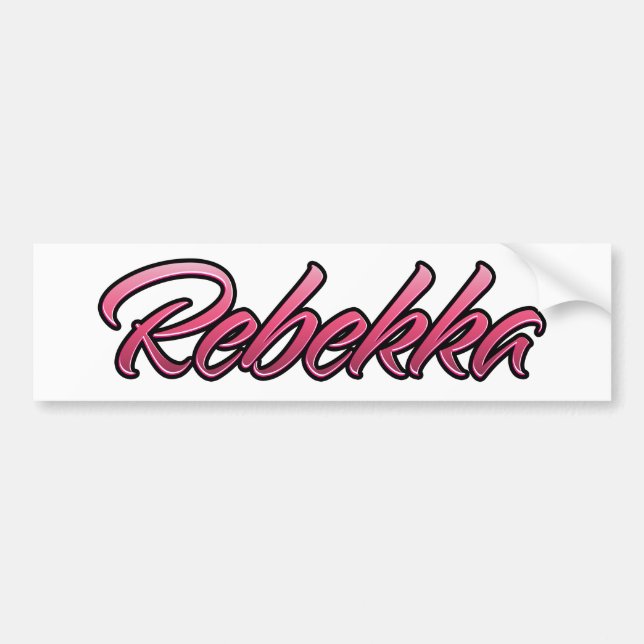 Rebekka faderade rosa Aufkleber Sticker Bildekal (Framsidan)
