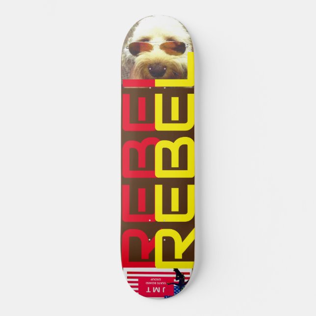 REBEL  8 1/4" Skateboarddäck Mini Skateboard Bräda 18,5 Cm (Framsida)
