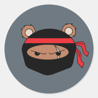 Rebel Bear Ninja Runt Klistermärke