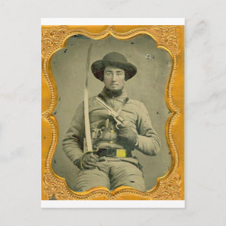 Rebel Calvalryman Vykort