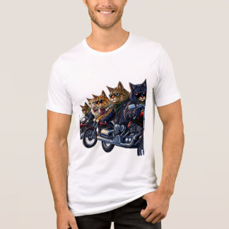 Rebel Cat Biker Gang T Shirt