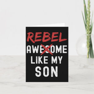 Rebel Fantastisk som min son Funny Fars dag-familj Kort