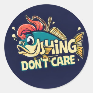 Rebel Fish, Embrace the Roligt of Fishing Runt Klistermärke