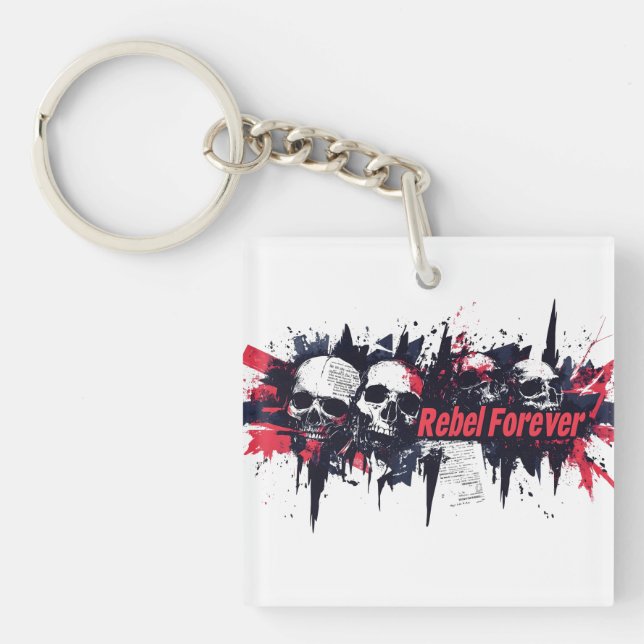 "Rebel för" - Edgy skullgrafik (Framsidan)