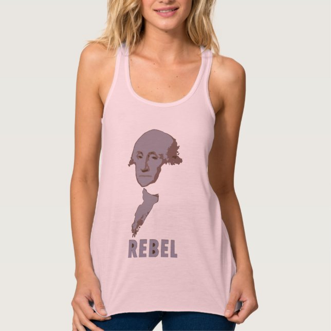 Rebel George Washington Linne Med Racerback (Framsida)